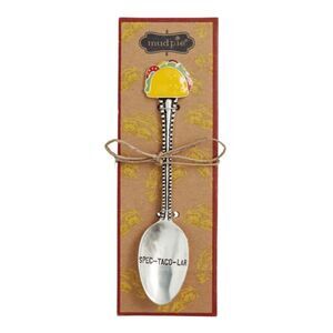 New Mud Pie Yellow Taco Enamel Spoon with Beaded Handle
